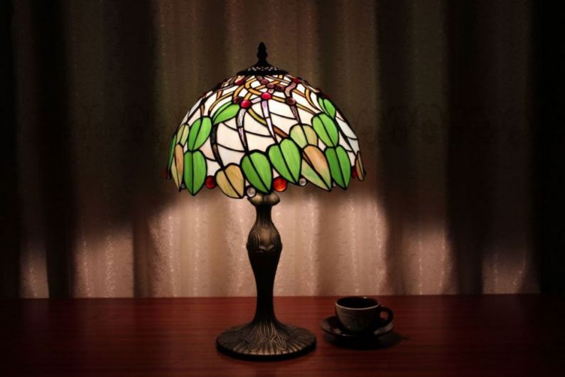 Tiffany 12 Inch Table Lamp 3 - TATD120213 - handcrafted Tiffany stained glass lamp