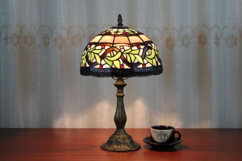 Tiffany 12 Inch Table Lamp 3 - TATD120217 - handcrafted Tiffany stained glass lamp