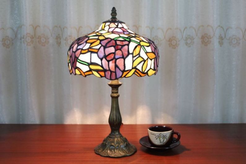 Tiffany 12 Inch Table Lamp 3 - TATD120220 - handcrafted Tiffany stained glass lamp