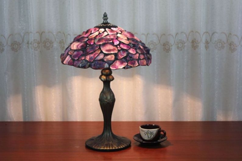 Tiffany 12 Inch Table Lamp 3 - TATD120221 - handcrafted Tiffany stained glass lamp