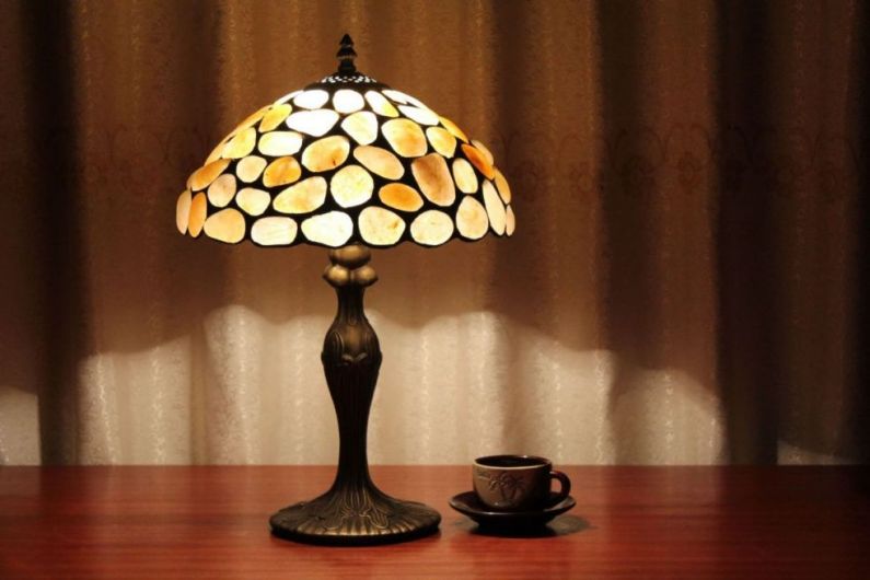 Tiffany 12 Inch Table Lamp 3 - TATD120222 - handcrafted Tiffany stained glass lamp