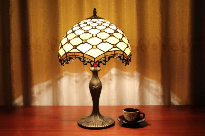 Tiffany 12 Inch Table Lamp 3 - TATD120223 - handcrafted Tiffany stained glass lamp