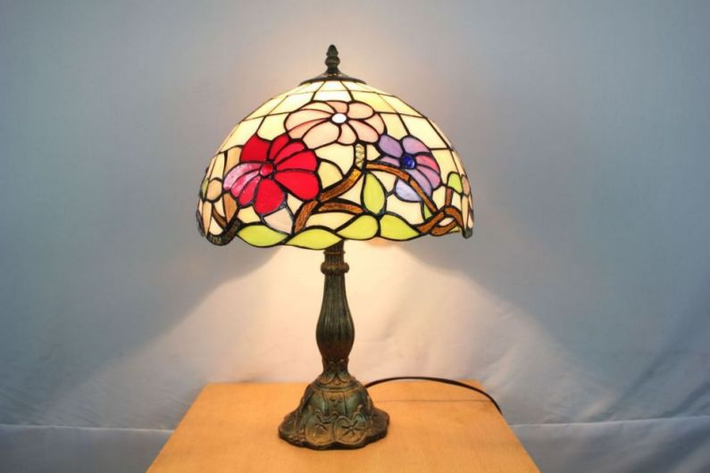 Tiffany 12 Inch Table Lamp 3 - TATD120224 - handcrafted Tiffany stained glass lamp