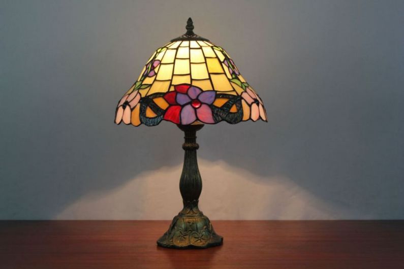 Tiffany 12 Inch Table Lamp 3 - TATD120225 - handcrafted Tiffany stained glass lamp