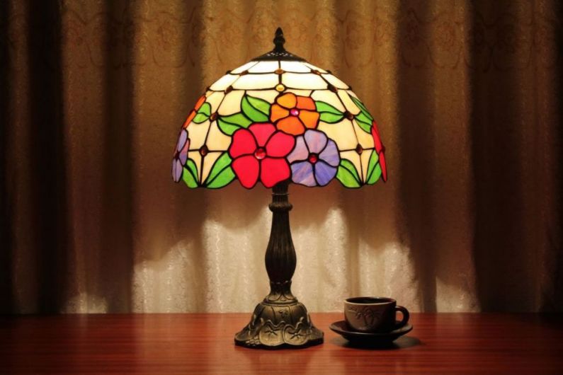 Tiffany 12 Inch Table Lamp 3 - TATD120226 - handcrafted Tiffany stained glass lamp