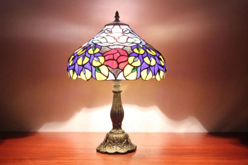 Tiffany 12 Inch Table Lamp 3 - TATD120227 - handcrafted Tiffany stained glass lamp