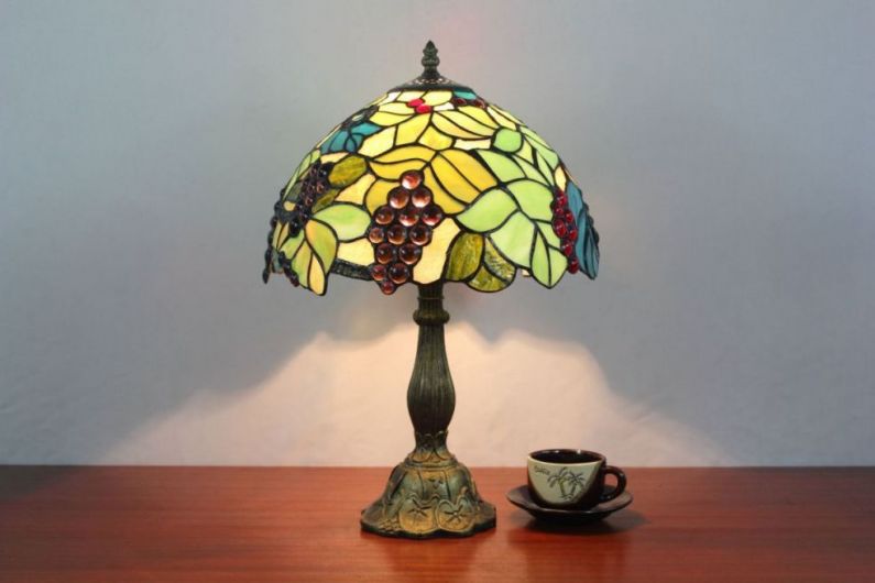Tiffany 12 Inch Table Lamp 3 - TATD120231 - handcrafted Tiffany stained glass lamp