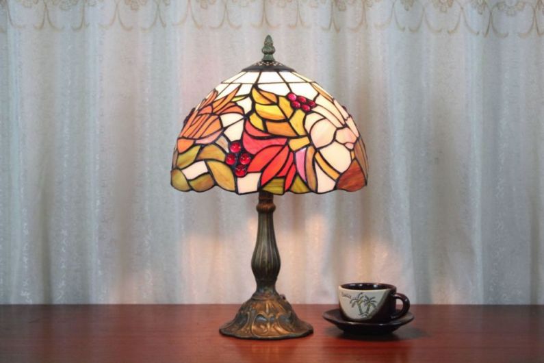 Tiffany 12 Inch Table Lamp 3 - TATD120234 - handcrafted Tiffany stained glass lamp