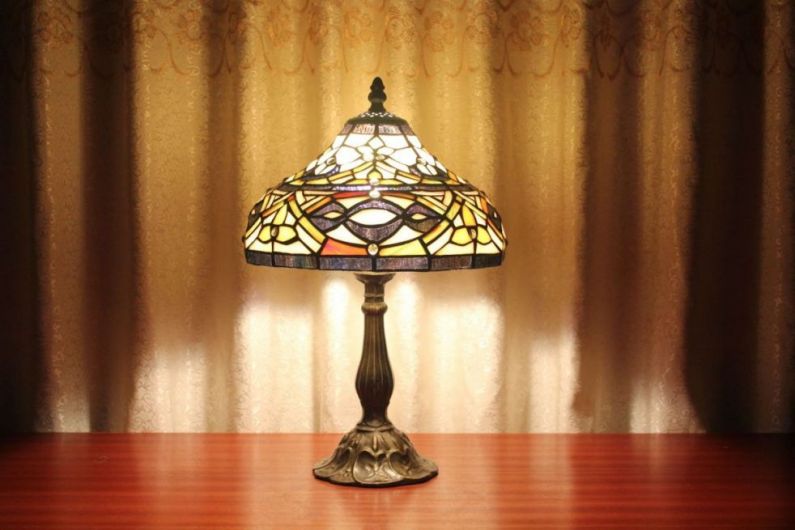 Tiffany 12 Inch Table Lamp 3 - TATD120237 - handcrafted Tiffany stained glass lamp