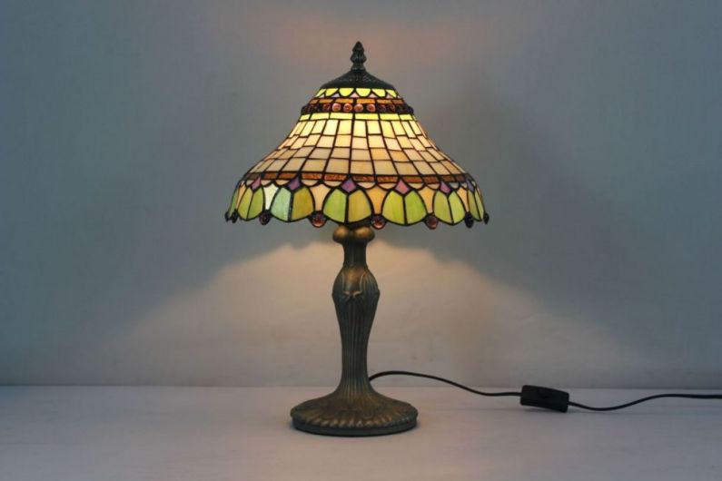 Tiffany 12 Inch Table Lamp 3 - TATD120238 - handcrafted Tiffany stained glass lamp