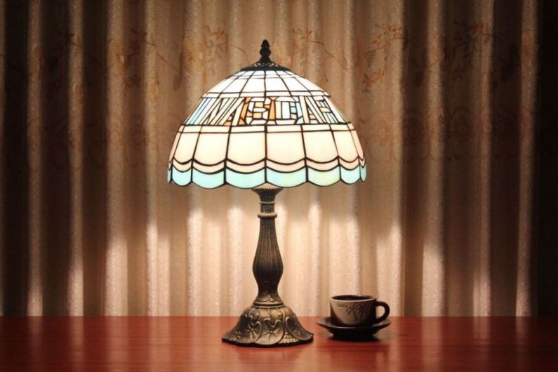 Tiffany 12 Inch Table Lamp 3 - TATD120239 - handcrafted Tiffany stained glass lamp