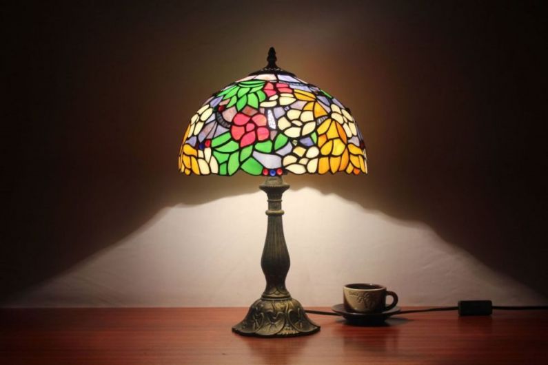 Tiffany 12 Inch Table Lamp 3 - TATD120241 - handcrafted Tiffany stained glass lamp