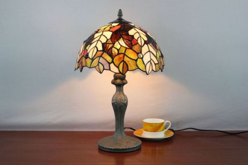 Tiffany 12 Inch Table Lamp 3 - TATD120244 - handcrafted Tiffany stained glass lamp