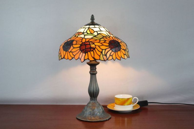 Tiffany 12 Inch Table Lamp 3 - TATD120245 - handcrafted Tiffany stained glass lamp