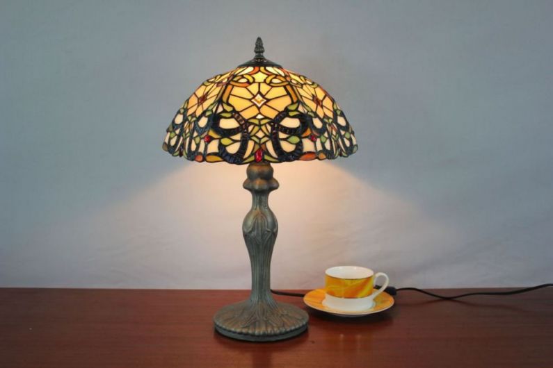 Tiffany 12 Inch Table Lamp 3 - TATD120248 - handcrafted Tiffany stained glass lamp