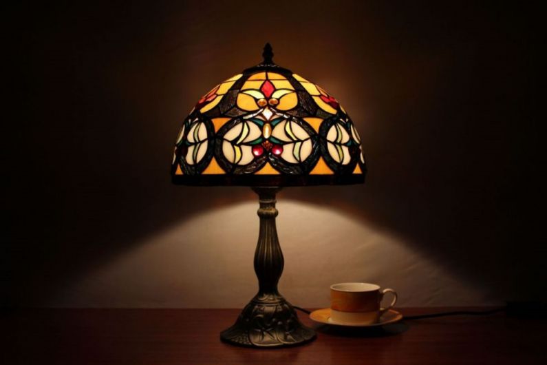 Tiffany 12 Inch Table Lamp 3 - TATD120257 - handcrafted Tiffany stained glass lamp
