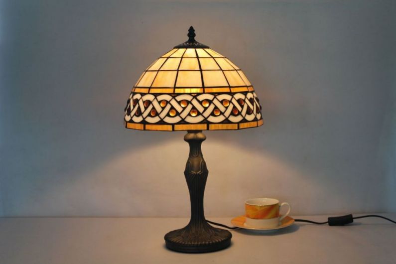 Tiffany 12 Inch Table Lamp 3 - TATD120259 - handcrafted Tiffany stained glass lamp