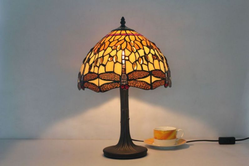 Tiffany 12 Inch Table Lamp 3 - TATD120261 - handcrafted Tiffany stained glass lamp