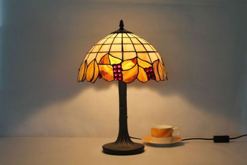 Tiffany 12 Inch Table Lamp 3 - TATD120262 - handcrafted Tiffany stained glass lamp