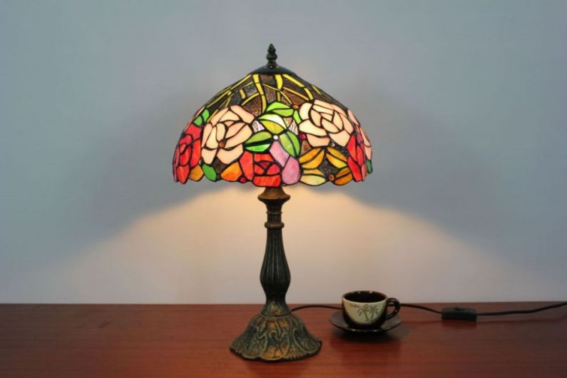 Tiffany 12 Inch Table Lamp 3 - TATD120264 - handcrafted Tiffany stained glass lamp