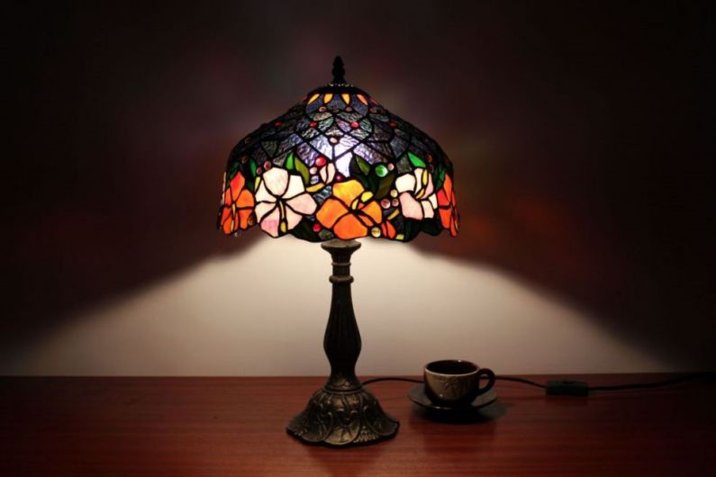 Tiffany 12 Inch Table Lamp 3 - TATD120265 - handcrafted Tiffany stained glass lamp
