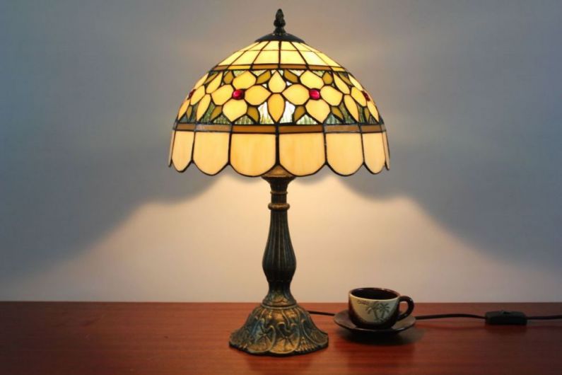 Tiffany 12 Inch Table Lamp 3 - TATD120267 - handcrafted Tiffany stained glass lamp