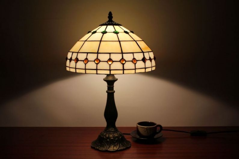Tiffany 12 Inch Table Lamp 3 - TATD120270 - handcrafted Tiffany stained glass lamp