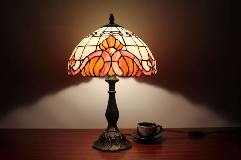 Tiffany 12 Inch Table Lamp 3 - TATD120271 - handcrafted Tiffany stained glass lamp