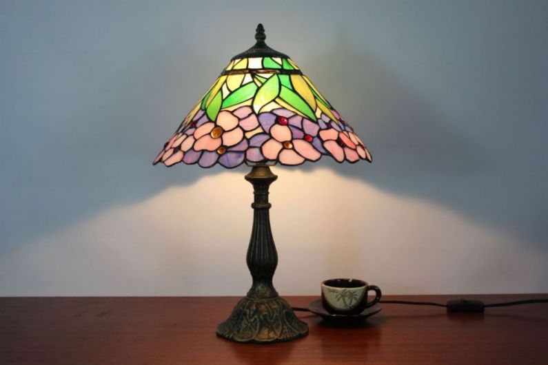Tiffany 12 Inch Table Lamp 3 - TATD120272 - handcrafted Tiffany stained glass lamp