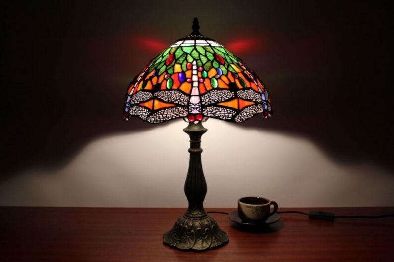 Tiffany 12 Inch Table Lamp 3 - TATD120274 - handcrafted Tiffany stained glass lamp