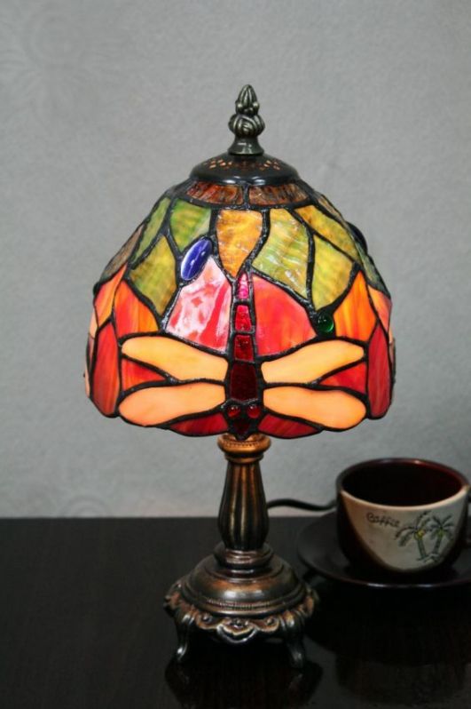 Tiffany 6 Inch Table Lamp - DETAIL_27388928_283828_3319667 - handcrafted Tiffany stained glass lamp