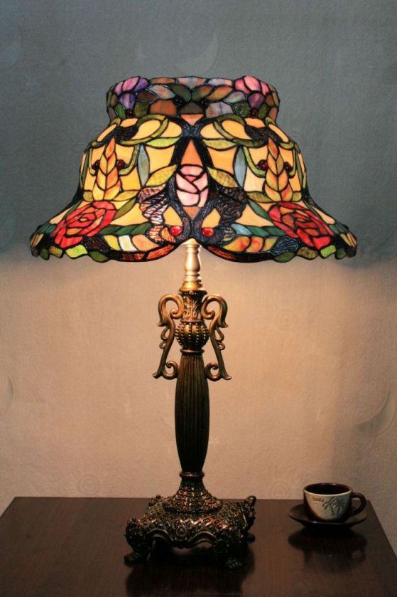 Tiffany 8 Inch 1 Table Lamp - DETAIL_27388928_283830_3319720 - handcrafted Tiffany stained glass lamp