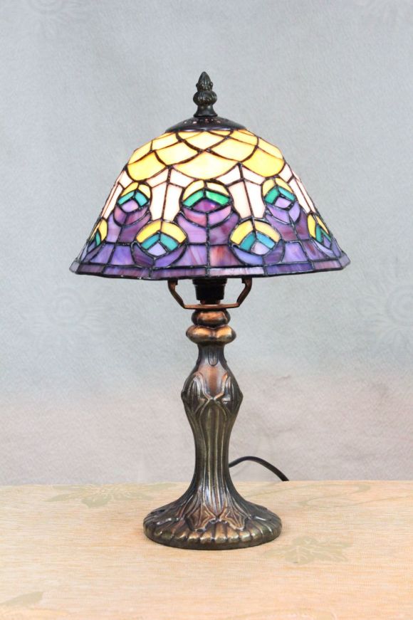 Tiffany 8 Inch 1 Table Lamp - DETAIL_27388928_283830_3319724 - handcrafted Tiffany stained glass lamp