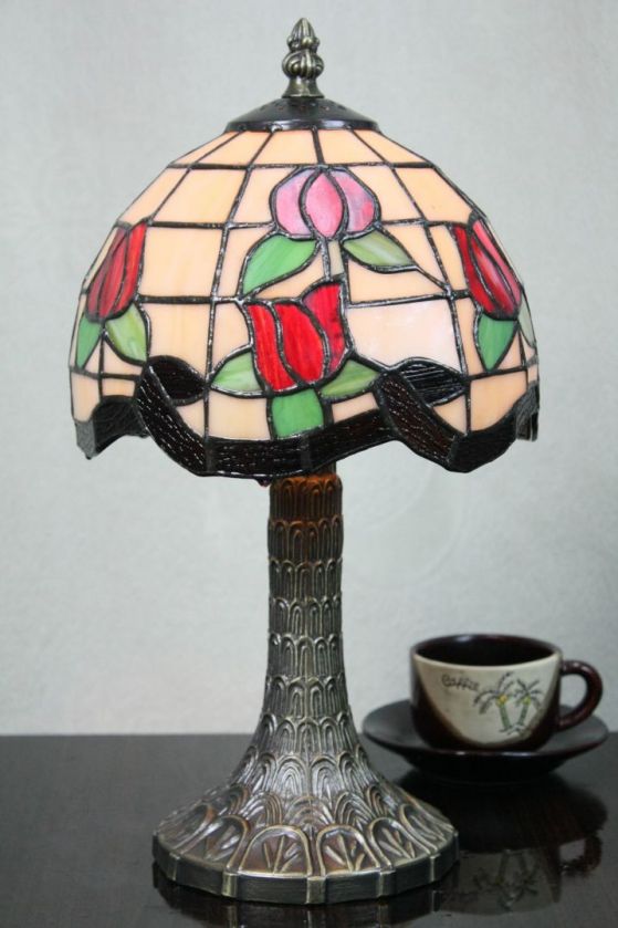 Tiffany 8 Inch 1 Table Lamp - DETAIL_27388928_283830_3319723 - handcrafted Tiffany stained glass lamp