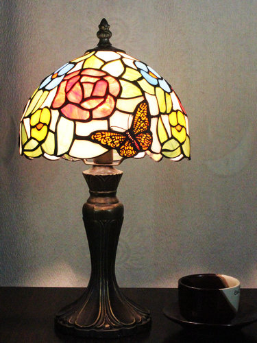 Tiffany 8 Inch 1 Table Lamp - DETAIL_27388928_283830_3319729 - handcrafted Tiffany stained glass lamp