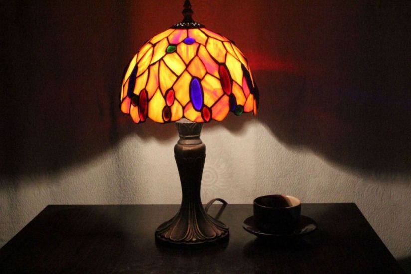 Tiffany 8 Inch 1 Table Lamp - DETAIL_27388928_283830_3319737 - handcrafted Tiffany stained glass lamp