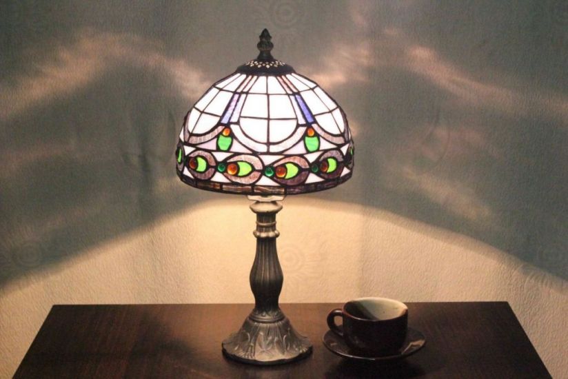 Tiffany 8 Inch 1 Table Lamp - DETAIL_27388928_283830_3319743 - handcrafted Tiffany stained glass lamp