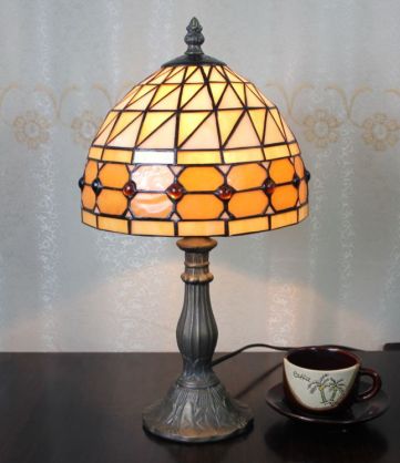 Tiffany 8 Inch 1 Table Lamp - DETAIL_27388928_283830_3319741 - handcrafted Tiffany stained glass lamp