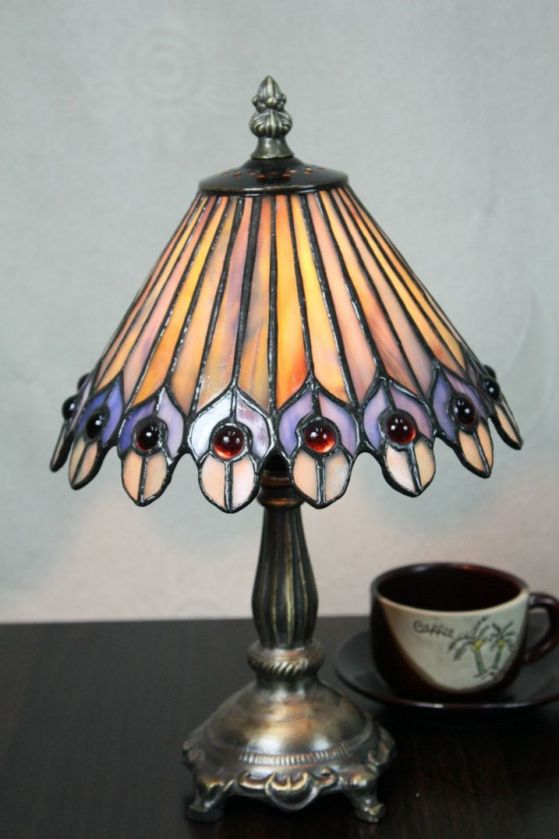 Tiffany 8 Inch 1 Table Lamp - DETAIL_27388928_283830_3319763 - handcrafted Tiffany stained glass lamp