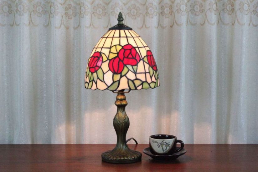 Tiffany 8 Inch 1 Table Lamp - DETAIL_27388928_283830_3319768 - handcrafted Tiffany stained glass lamp