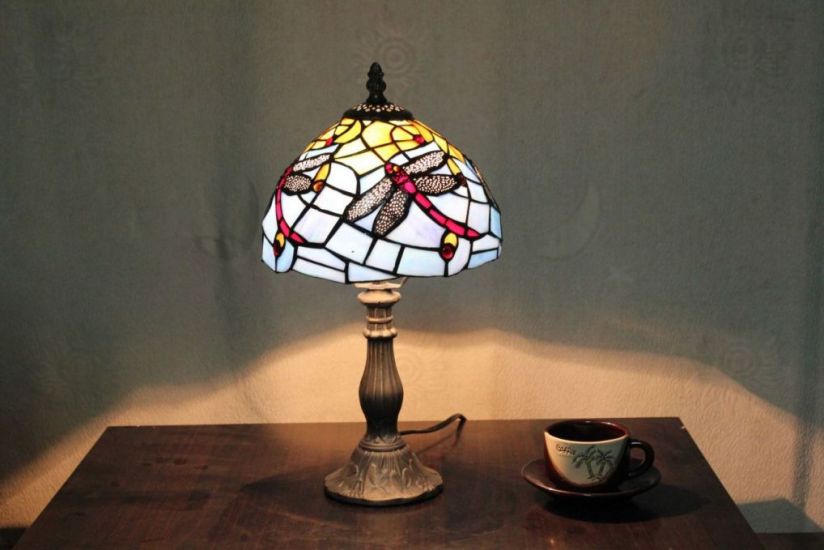 Tiffany 8 Inch 1 Table Lamp - DETAIL_27388928_283830_3319774 - handcrafted Tiffany stained glass lamp