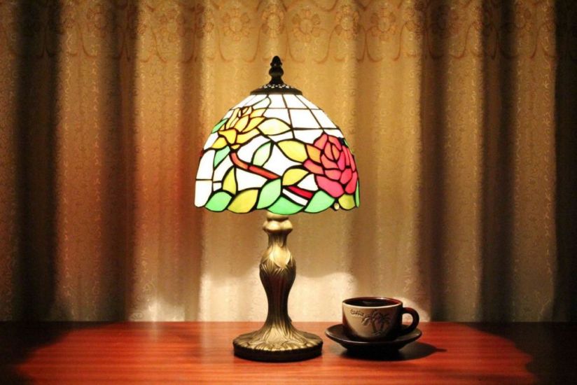 Tiffany 8 Inch 1 Table Lamp - DETAIL_27388928_283830_3319773 - handcrafted Tiffany stained glass lamp
