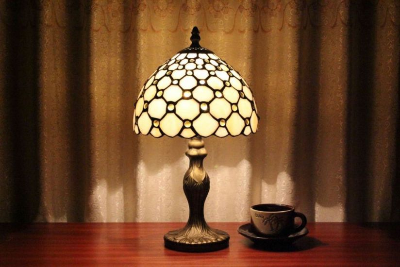 Tiffany 8 Inch 1 Table Lamp - DETAIL_27388928_283830_3319779 - handcrafted Tiffany stained glass lamp