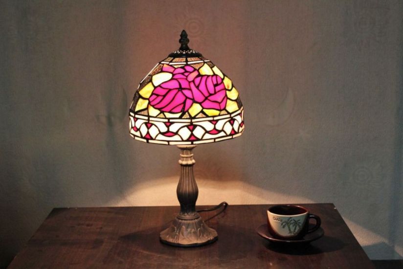 Tiffany 8 Inch 1 Table Lamp - DETAIL_27388928_283830_3319783 - handcrafted Tiffany stained glass lamp