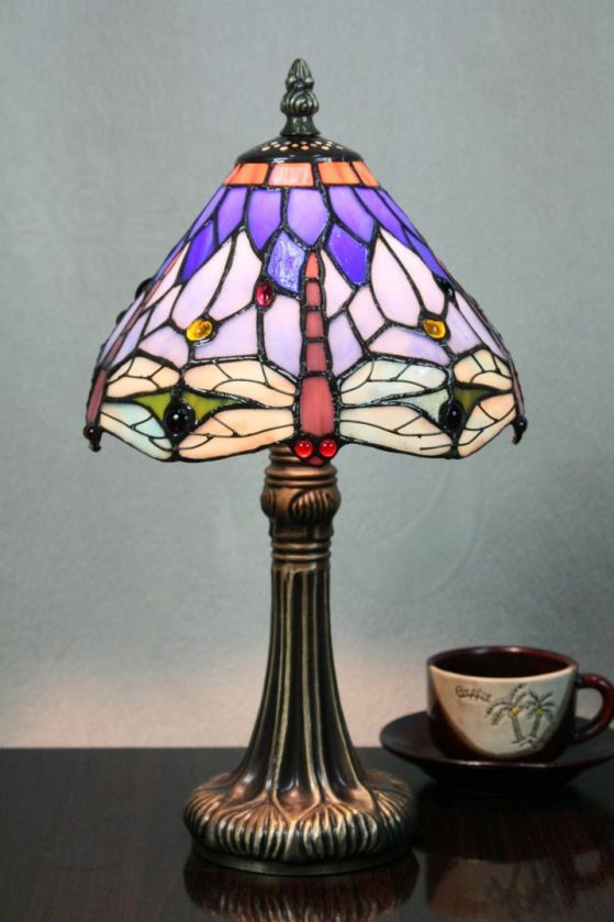 Tiffany 8 Inch 1 Table Lamp - DETAIL_27388928_283830_3319782 - handcrafted Tiffany stained glass lamp