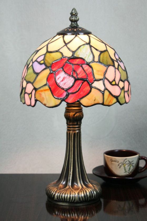 Tiffany 8 Inch 1 Table Lamp - DETAIL_27388928_283830_3319785 - handcrafted Tiffany stained glass lamp