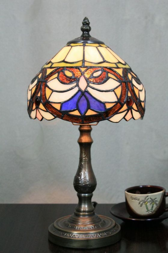 Tiffany 8 Inch 1 Table Lamp - DETAIL_27388928_283830_3319791 - handcrafted Tiffany stained glass lamp