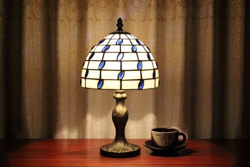 Tiffany 8 Inch 1 Table Lamp - DETAIL_27388928_283830_3319793 - handcrafted Tiffany stained glass lamp