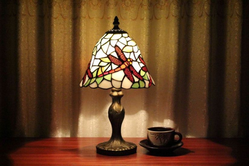 Tiffany 8 Inch 1 Table Lamp - DETAIL_27388928_283830_3319795 - handcrafted Tiffany stained glass lamp