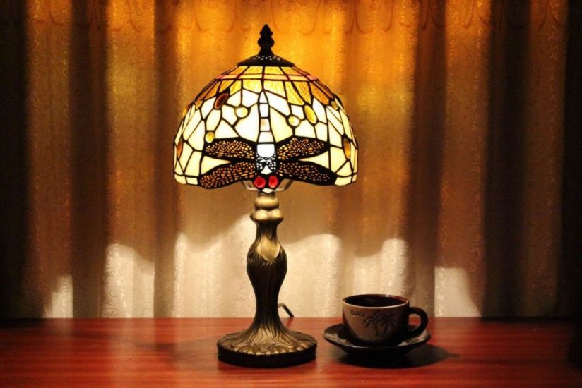 Tiffany 8 Inch 1 Table Lamp - DETAIL_27388928_283830_3319801 - handcrafted Tiffany stained glass lamp